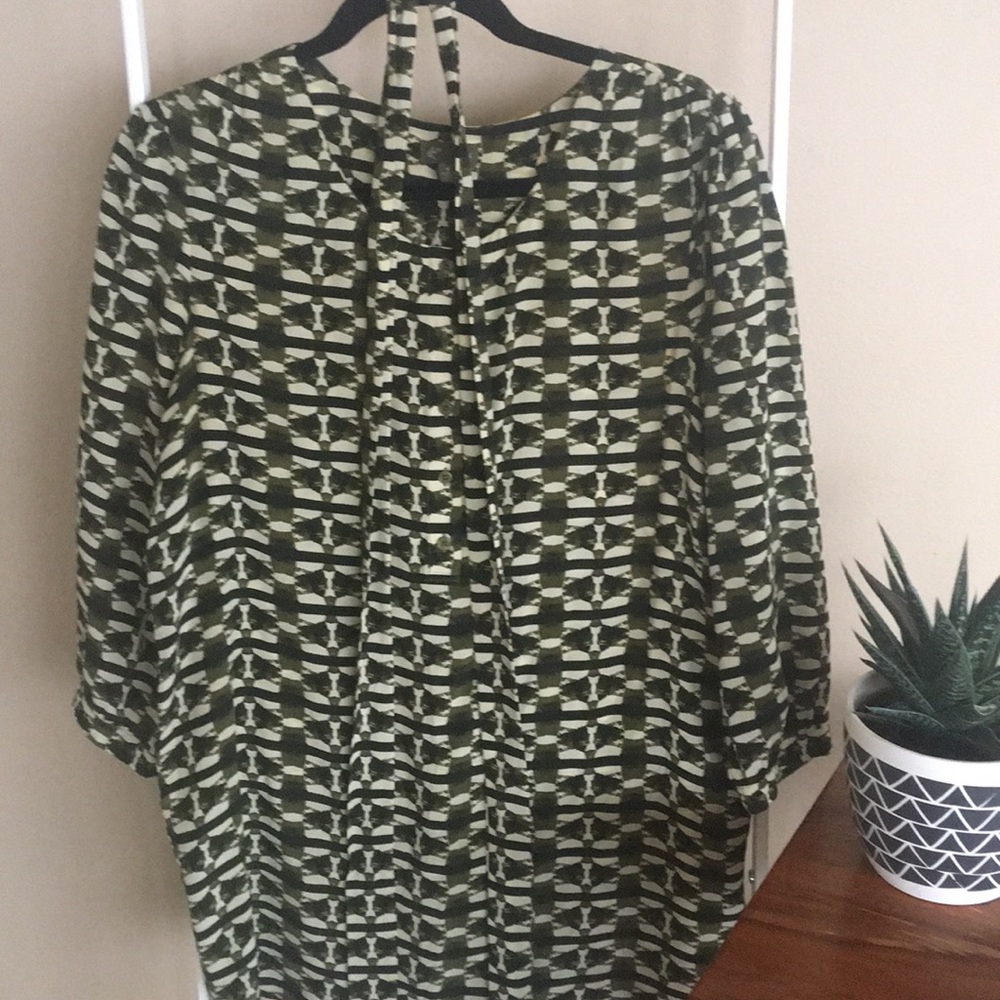 Fei silk green printed tunic
